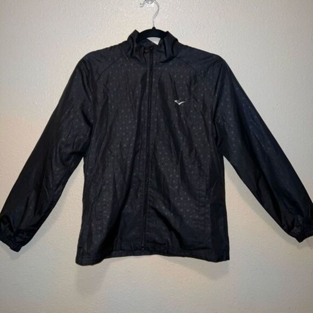 Everlast Black Printed Windbreaker‎ Water Repellent Lightweight Jacket Sz Medium